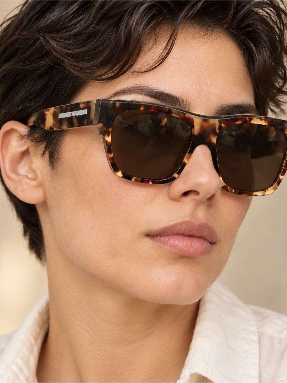 McQ Alexander McQueen MQ0004S Tortoise Sunglasses 55mm New